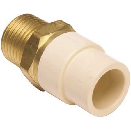 PROPLUS 3/4 CPVC Socket x 3/4 MIP, Lead Free CPVC/Brass Transition Adapter NL1173VM 3/4